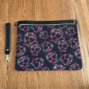 Betsey Johnson skull wristlet pouch